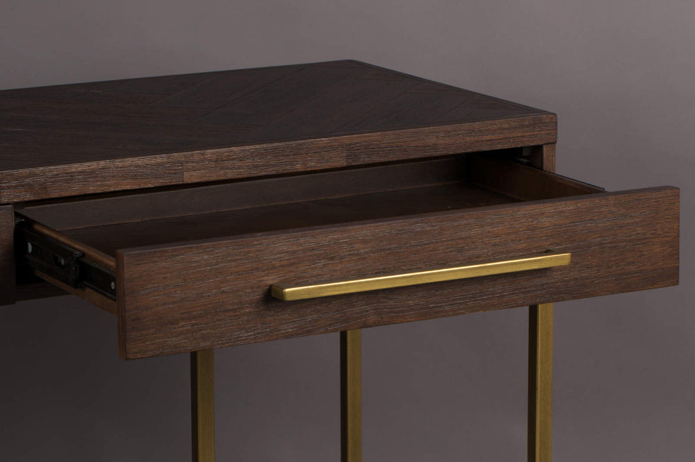Cedar Hall Console Table Drawer Open and Handle Detail