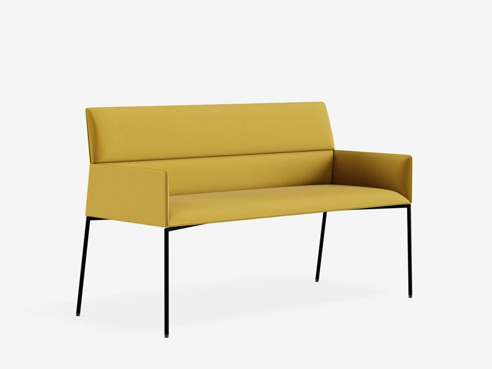 Chic Air B20H 2 Seat Bench With Metal Legs Matching Materials