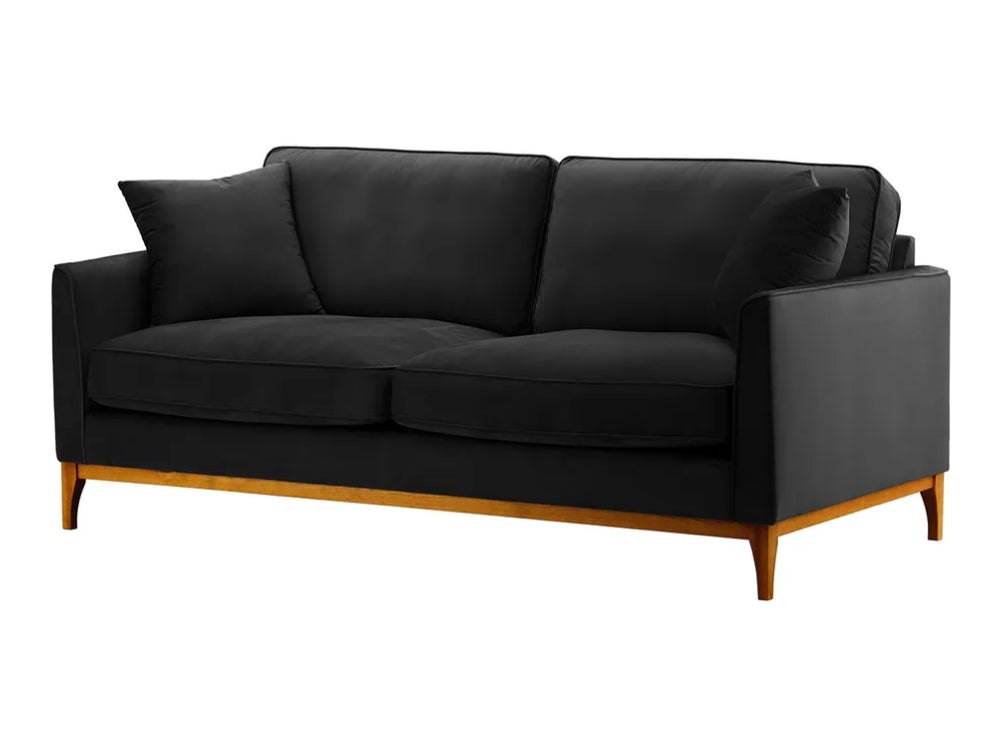 Dalton 3 Seater Sofa - Black and Aveo