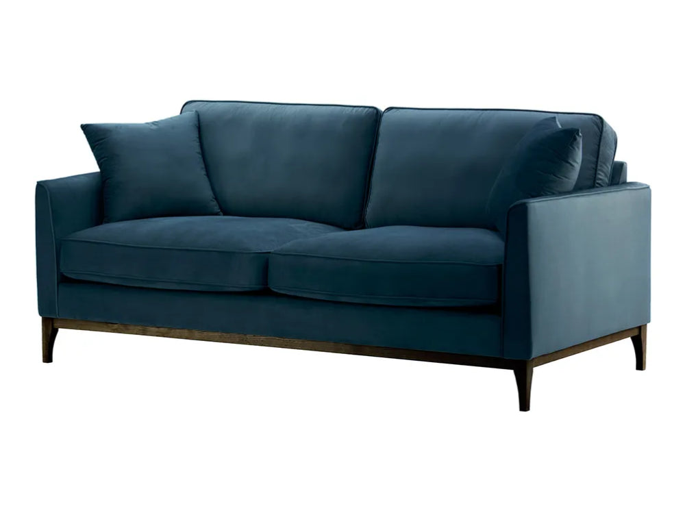 Dalton 3 Seater Sofa - Blue and Dark Oak