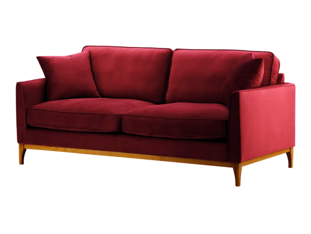 Dalton 3 Seater Sofa - Dark Red and Aveo