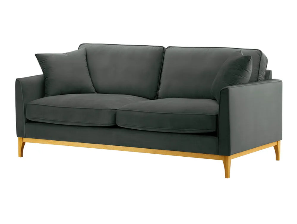 Dalton 3 Seater Sofa - Graphite and Like Oak