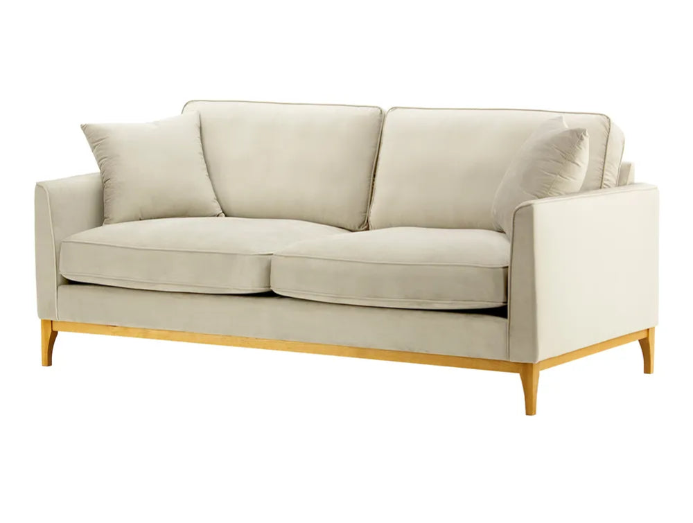 Dalton 3 Seater Sofa - Light Beige and Like Oak