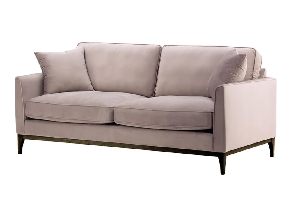 Dalton 3 Seater Sofa - Lilac and Dark Oak