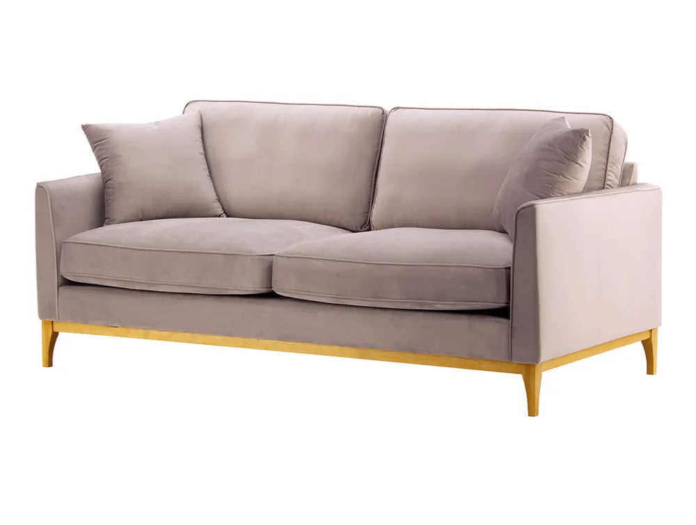 Dalton 3 Seater Sofa - Lilac and Like Oak