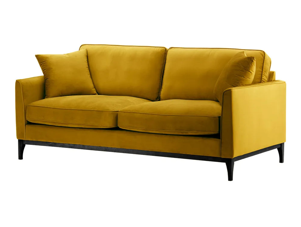 Dalton 3 Seater Sofa - Mustard and Black