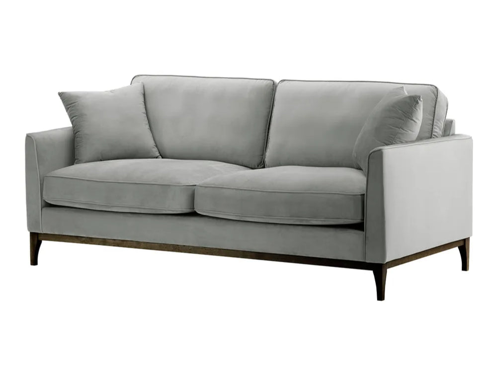 Dalton 3 Seater Sofa - Silver and Dark Oak