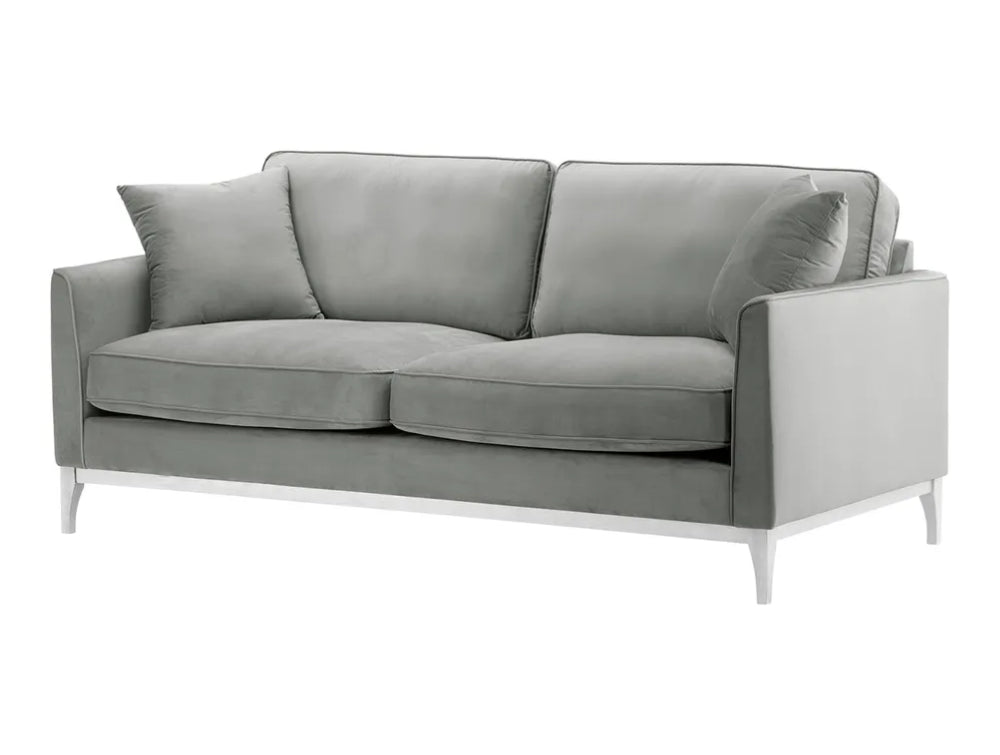Dalton 3 Seater Sofa - Silver and White