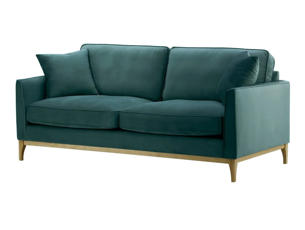 Dalton 3 Seater Sofa - Teal and Wax Black