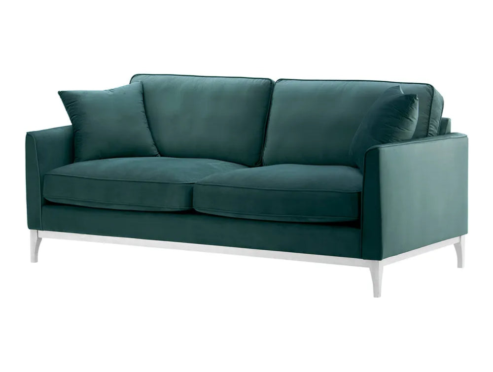 Dalton 3 Seater Sofa - Teal and White