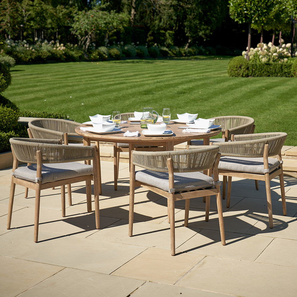 Dane 6 Seater Outdoor Dining Set in Outdoor Setting