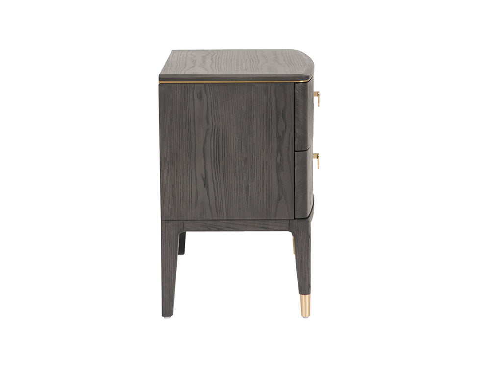 Darla 2 Drawer Bedside Table Ebony 3