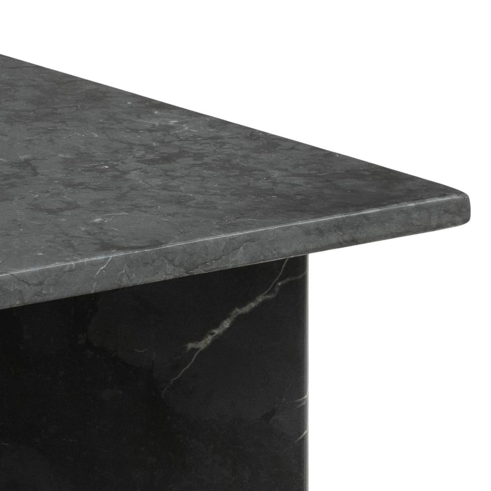 Diego Coffee Table Matte Brown Lacquered Top Corner Detail 2