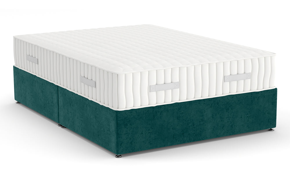 Divan Bed 4'6" Double in Marble Peacock