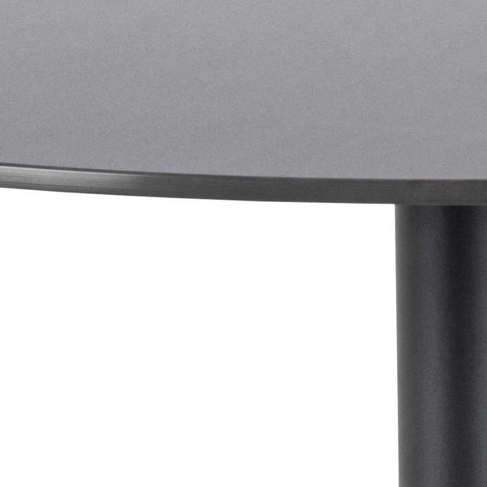 Dune Round Bar Table Edge DetailDune Round Bar Table with Highstool and Vase in Living Room Setting