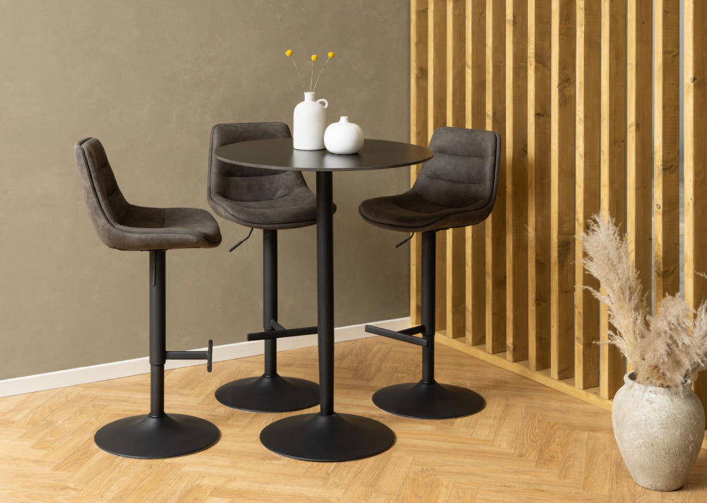 Dune Round Bar Table with Vase in Living Room Setting