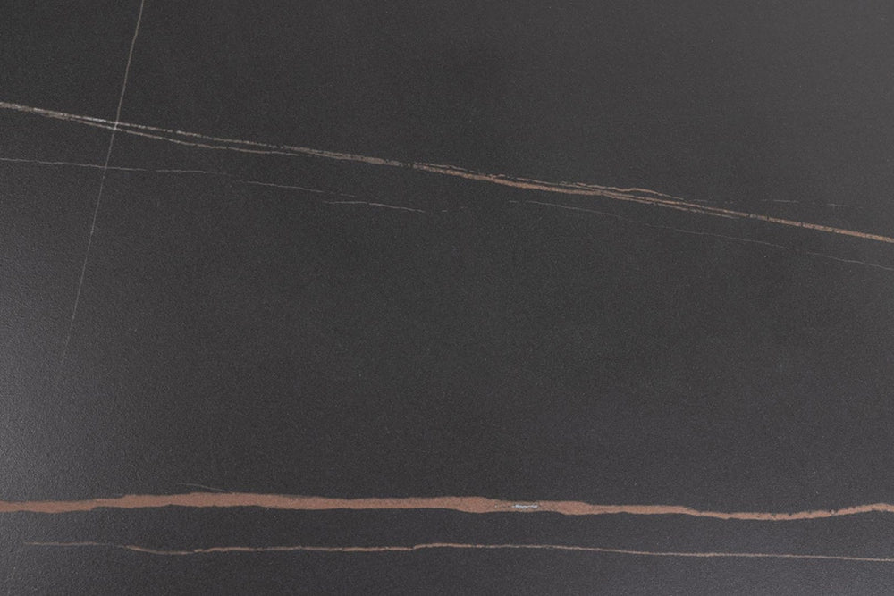 Dune Square Dining Table Black Finish Detail