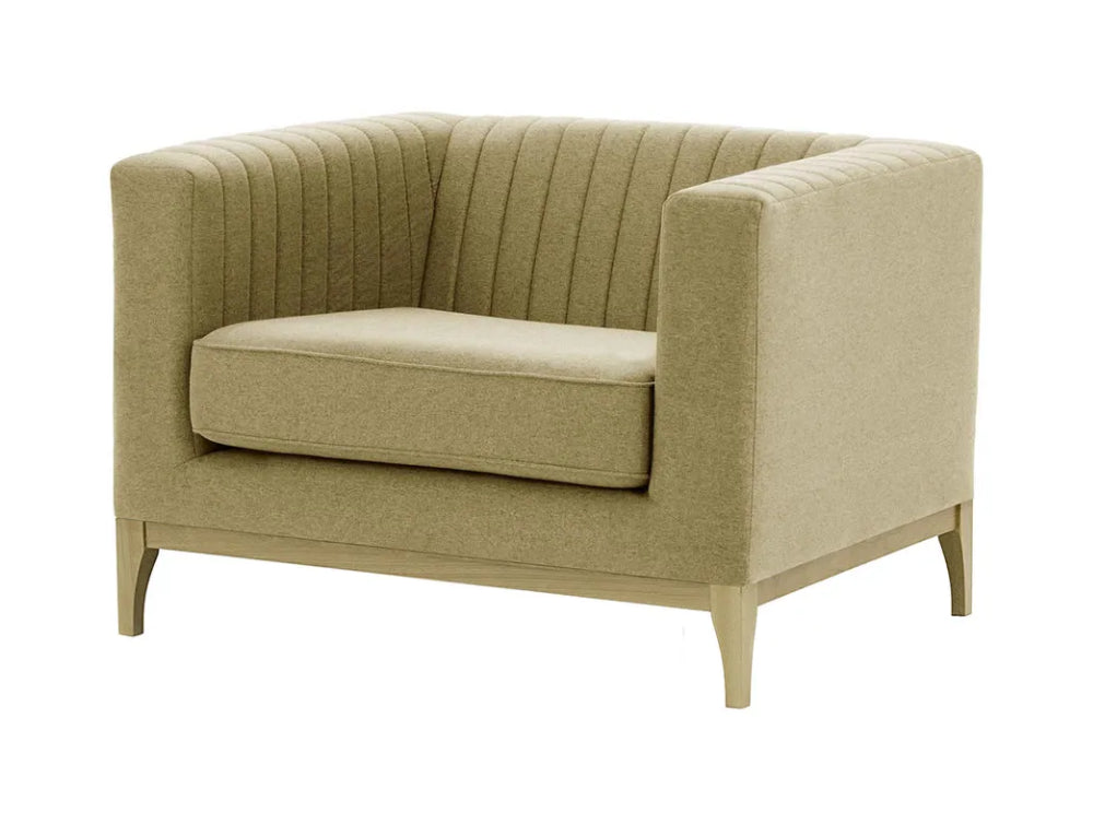 Edwin Armchair - Beige and Wax Black