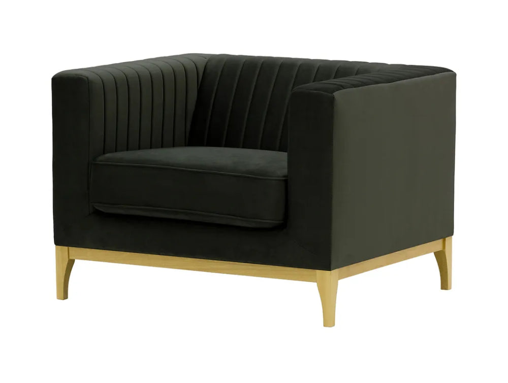Edwin Armchair - Black and Like Oak
