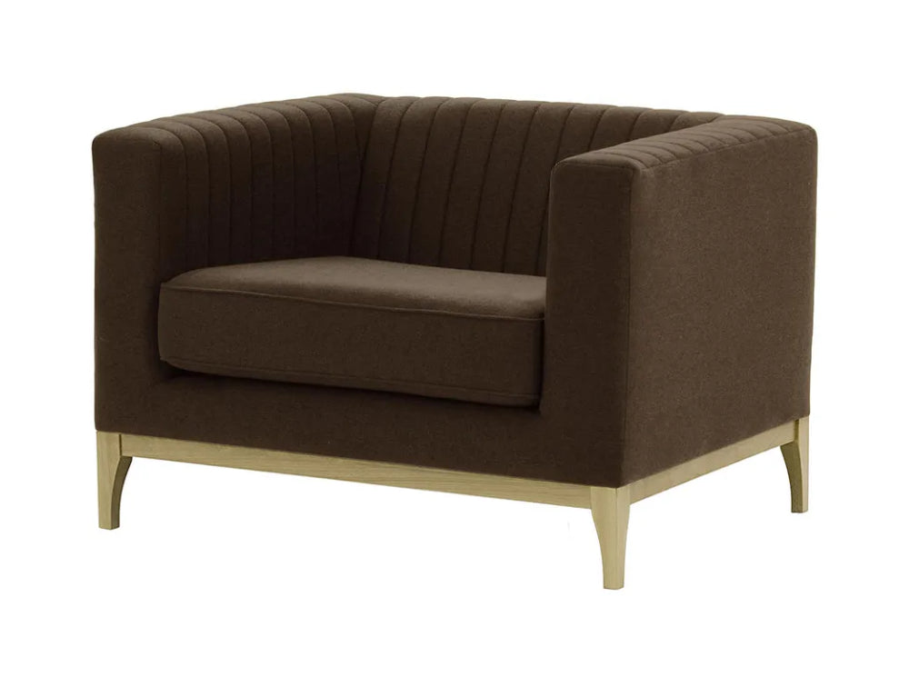 Edwin Armchair - Brown and Wax Black