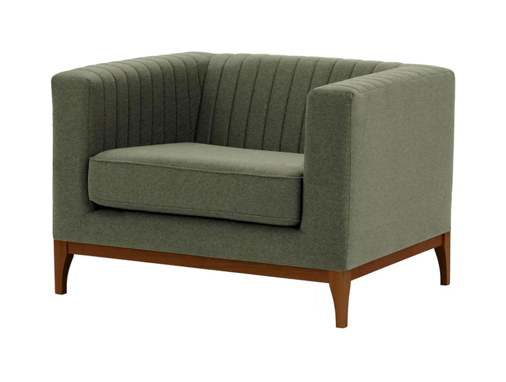 Edwin Armchair - Dark Grey and Dark Oak