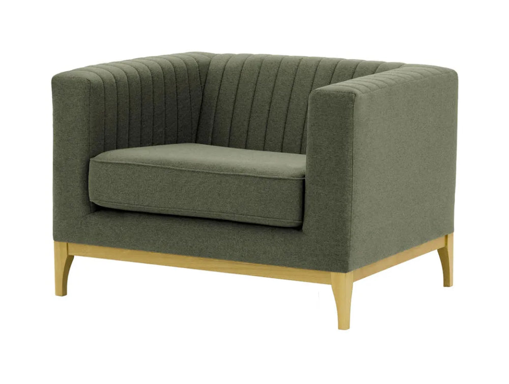 Edwin Armchair - Dark Grey and Like Oak