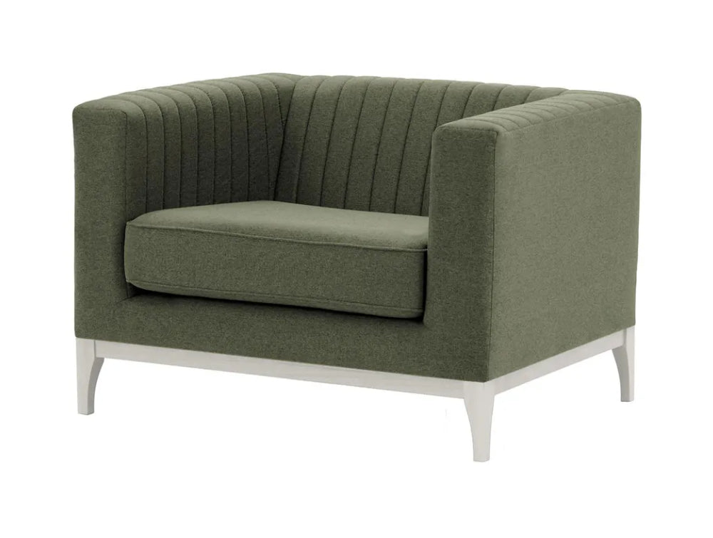 Edwin Armchair - Dark Grey and White