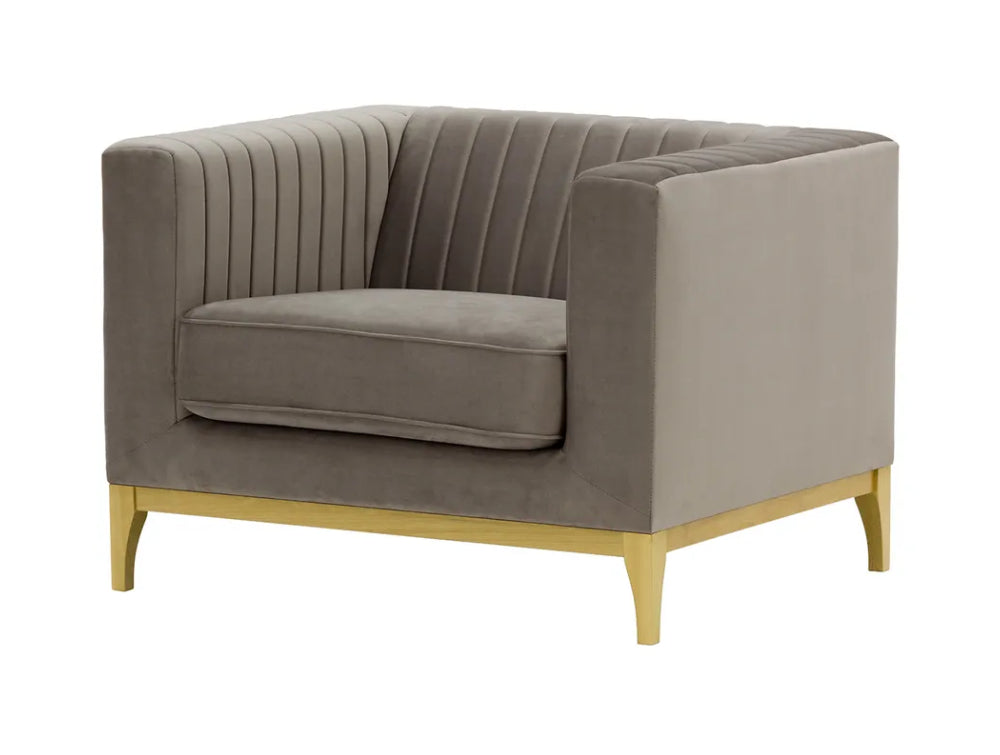 Edwin Armchair - Elephant and Like Oak
