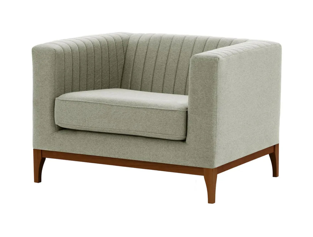 Edwin Armchair - Grey and Dark Oak