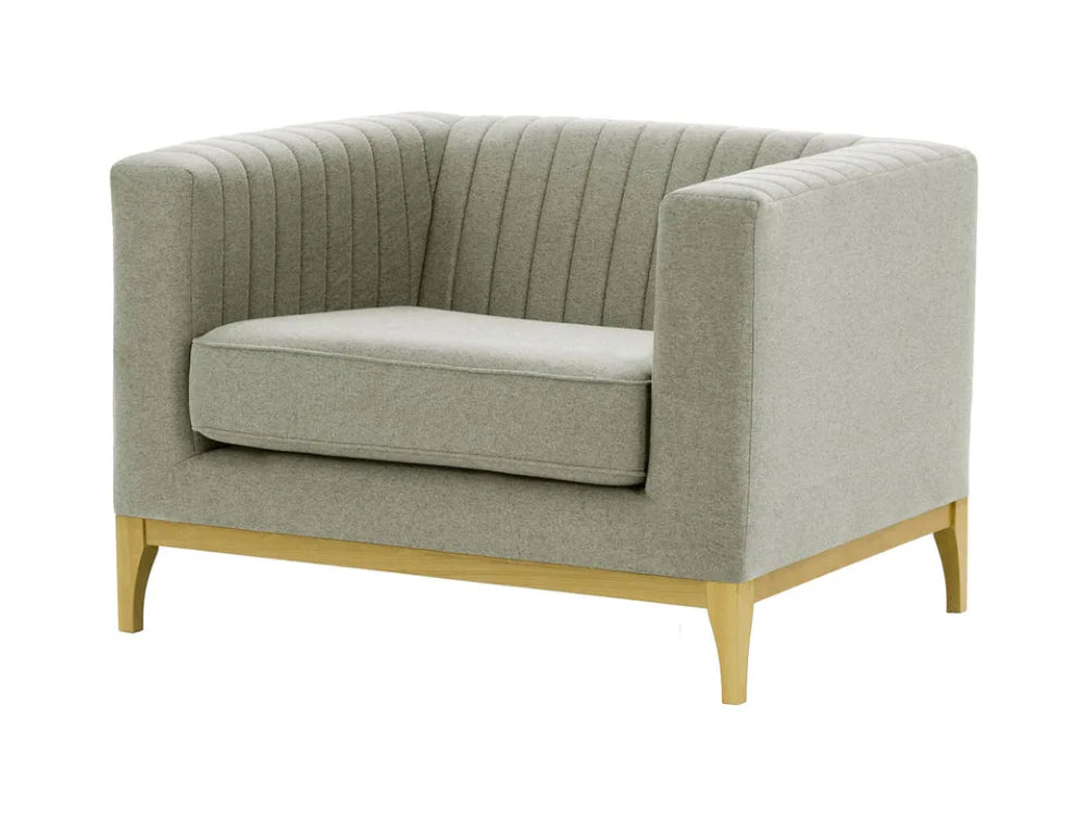 Edwin Armchair - Grey and Like Oak