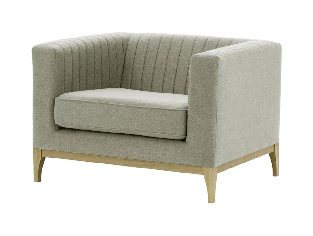 Edwin Armchair - Grey and Wax Black
