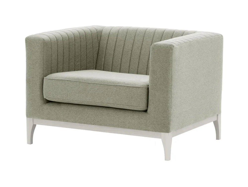 Edwin Armchair - Grey and White