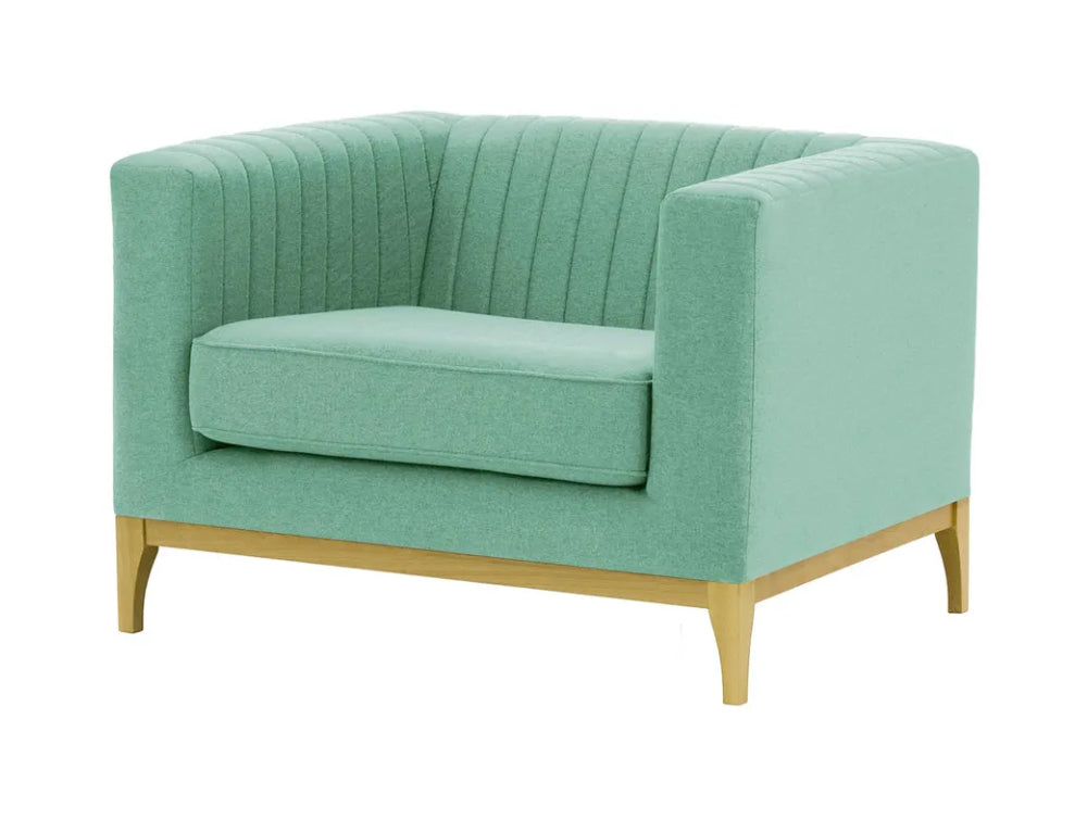 Edwin Armchair - Light Blue and Like Oak