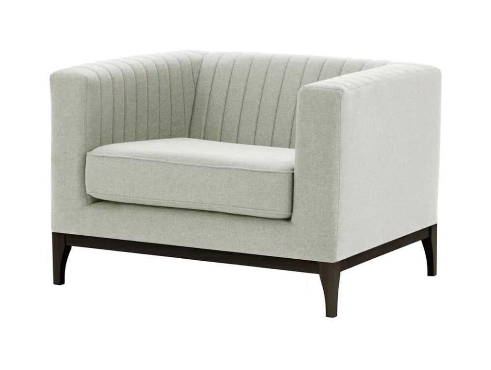 Edwin Armchair - Light Grey and Black