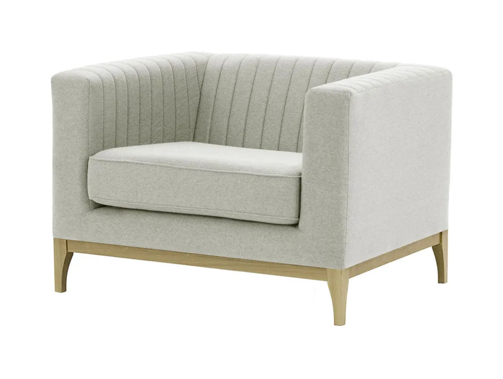 Edwin Armchair - Light Grey and Wax Black