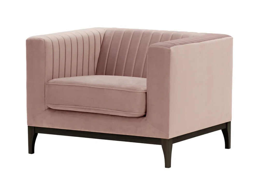 Edwin Armchair - Lilac and Black