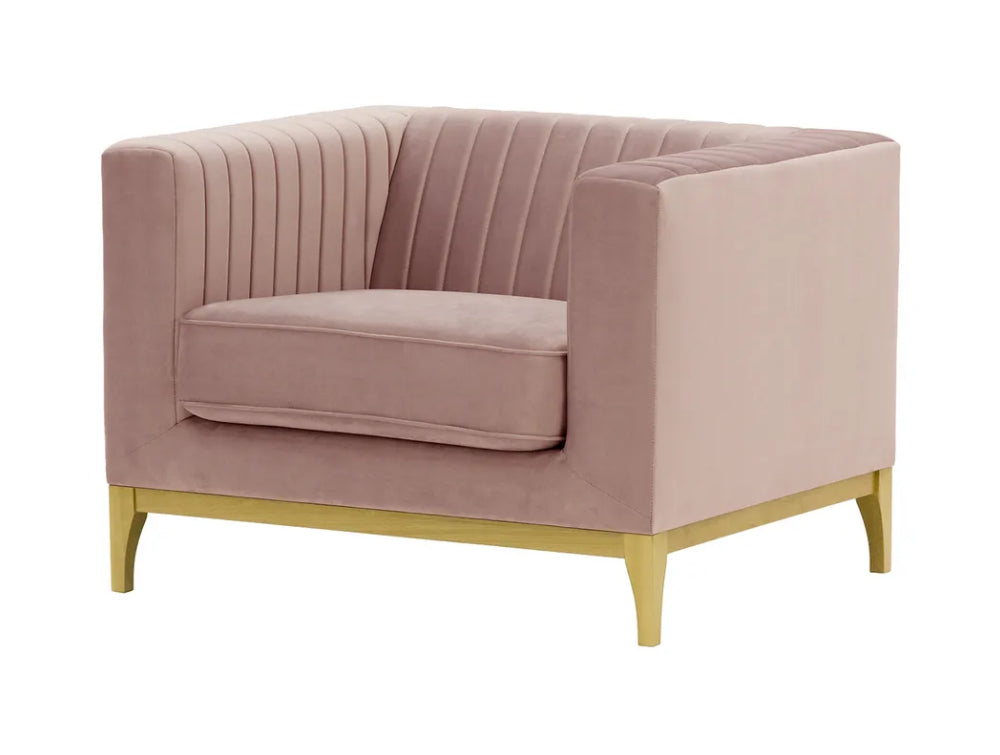 Edwin Armchair - Lilac and Like Oak
