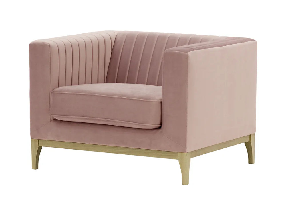 Edwin Armchair - Lilac and Wax Black