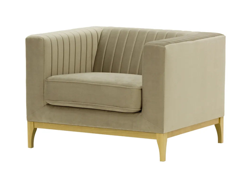 Edwin Armchair - Mink and Like Oak