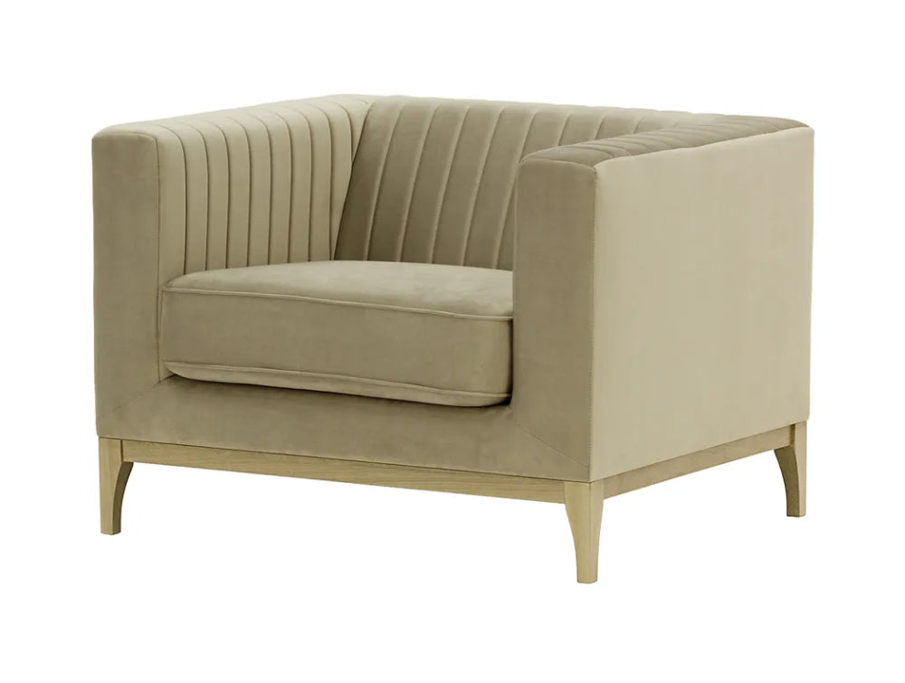 Edwin Armchair - Mink and Wax Black