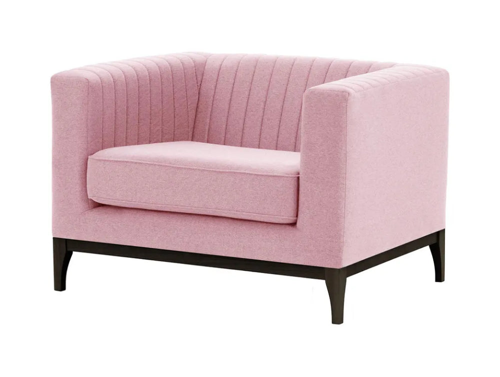 Edwin Armchair - Purple and Black