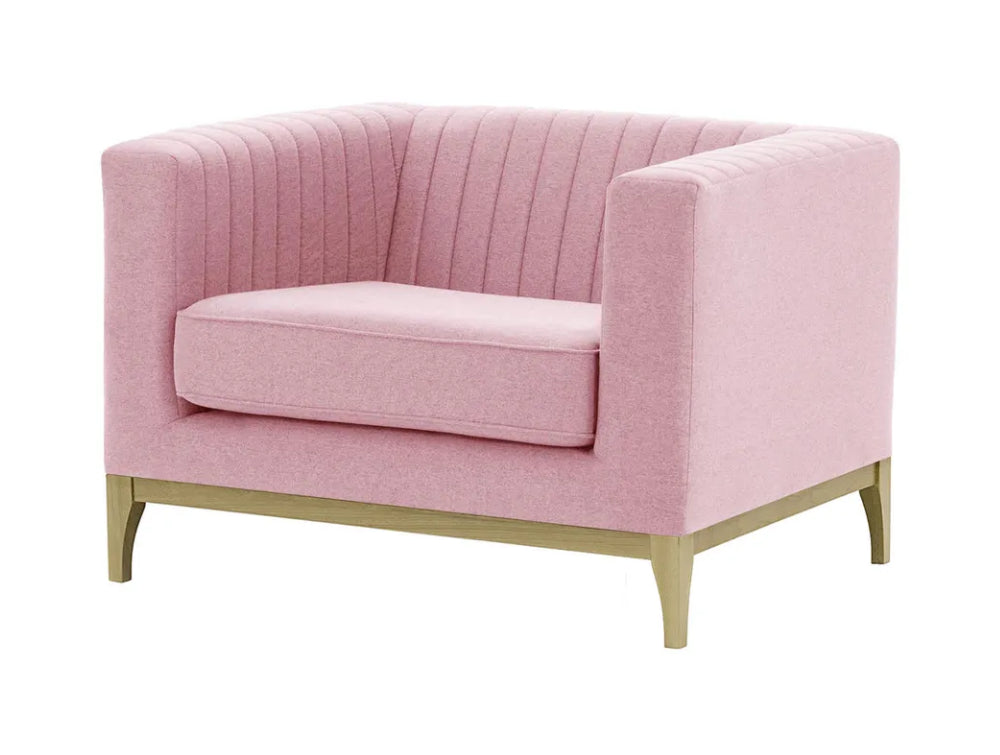 Edwin Armchair - Purple and Wax Black