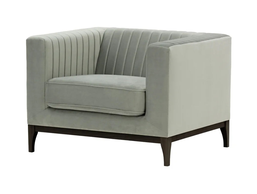 Edwin Armchair - Silver and Black
