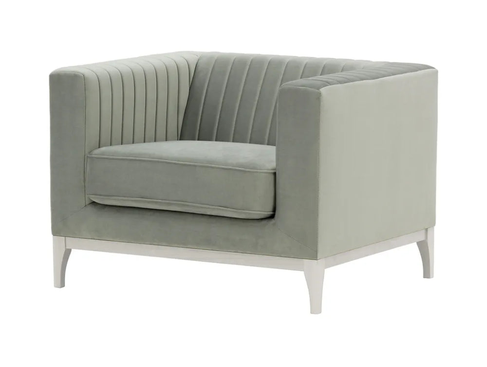 Edwin Armchair - Silver and White
