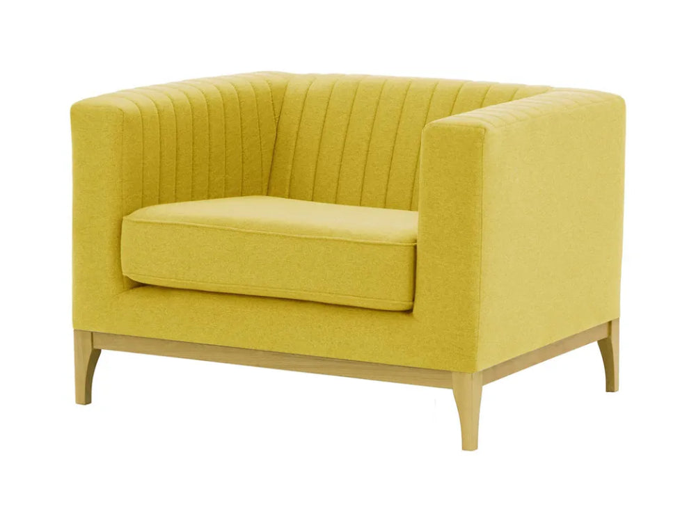 Edwin Armchair - Yellow and Like Oak