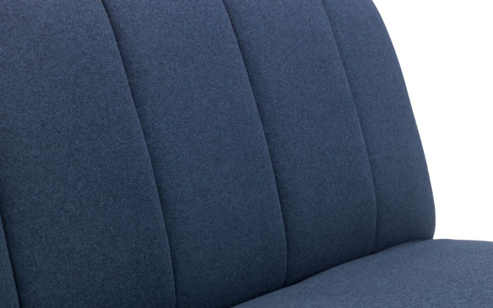 Elba Curved Back Sofa Bed Blue Backrest Detail