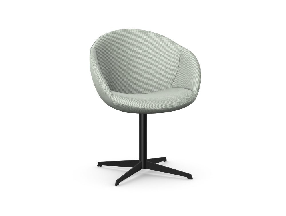 Elena Upholstered Chair with 4 Star Metal Base 2