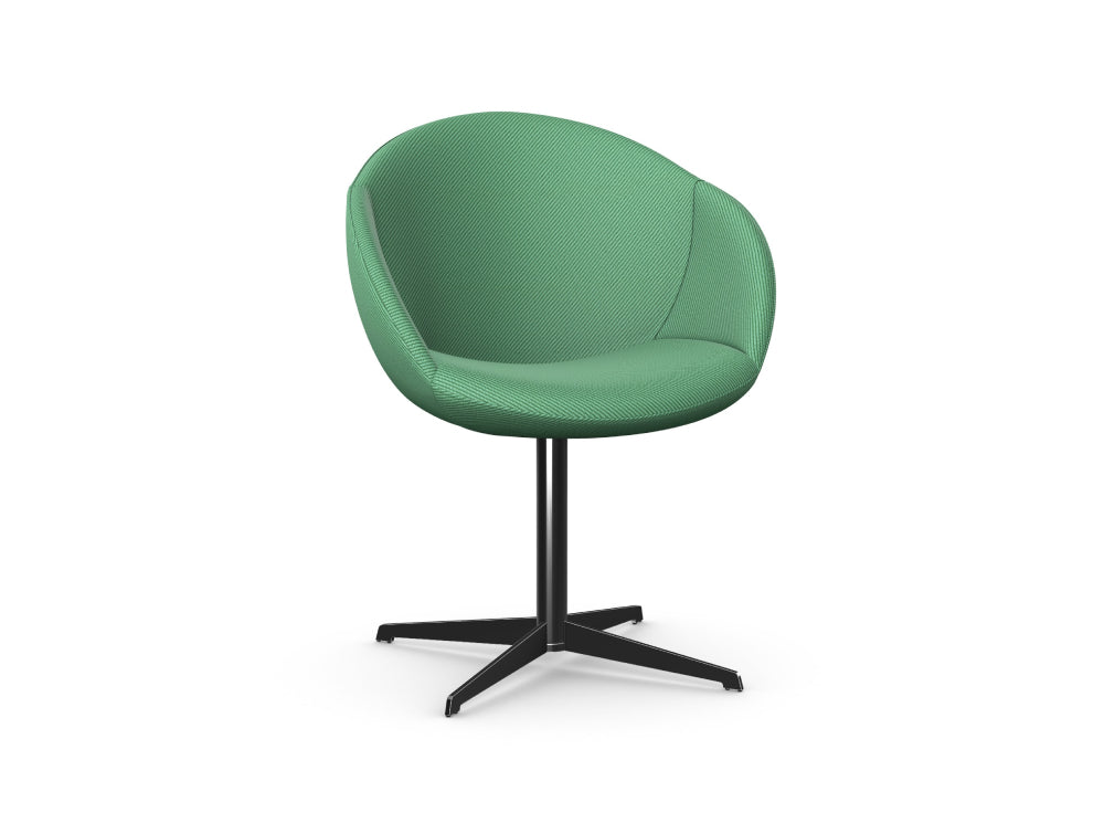 Elena Upholstered Chair with 4 Star Metal Base 4