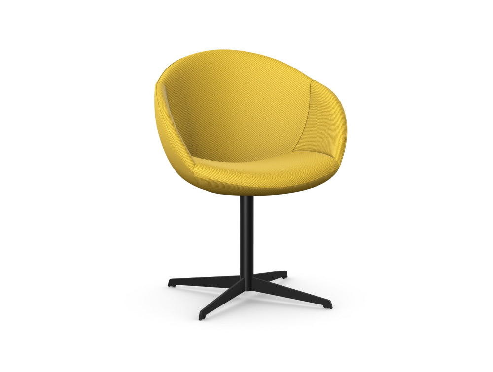 Elena Upholstered Chair with 4 Star Metal Base