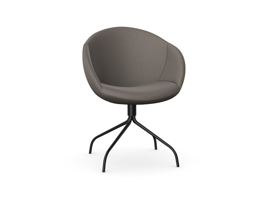 Elena Upholstered Chair with 4 Star Spider Metal Base 3